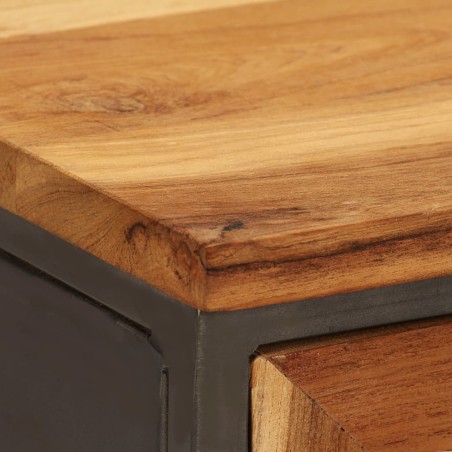 Buffet Teck recyclé et acier 65x30x70 cm