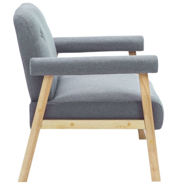 Canapé à 2 places Tissu Gris clair