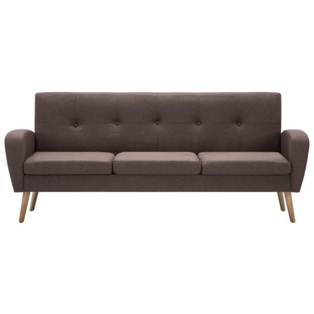 Canapé à 3 places Tissu Marron