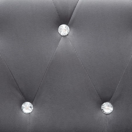 Canapé à 3 places Revêtement en velours 199 x 75 x 72 cm Gris