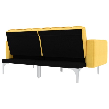 Canapé-lit Jaune Tissu