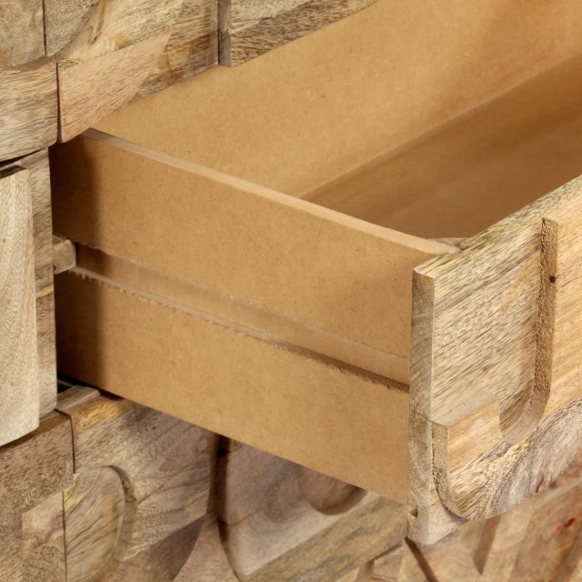 Meuble alphabétique avec 6 tiroirs 120x35x79 cm Manguier massif