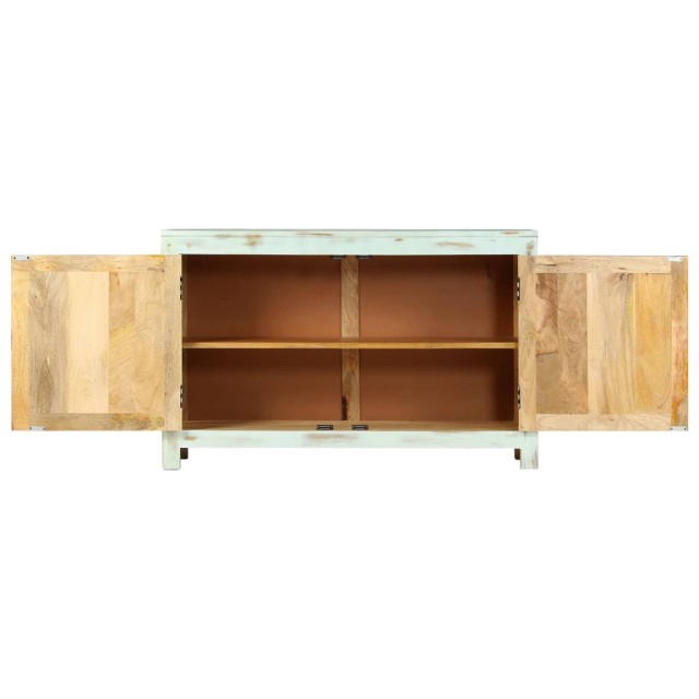 Buffet Bleu clair 110x35x70 cm Bois de manguier massif