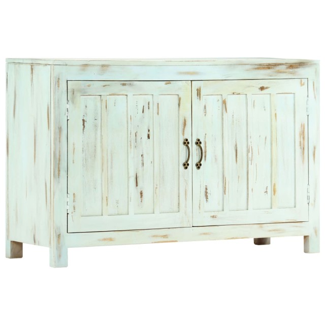 Buffet Bleu clair 110x35x70 cm Bois de manguier massif
