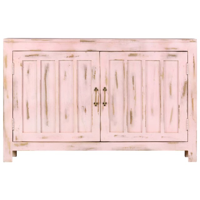 Buffet Rose clair 110x35x70 cm Bois de manguier massif