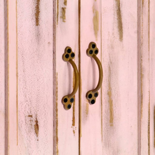 Buffet Rose clair 110x35x70 cm Bois de manguier massif