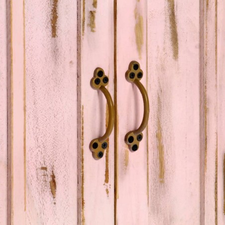 Buffet Rose clair 110x35x70 cm Bois de manguier massif