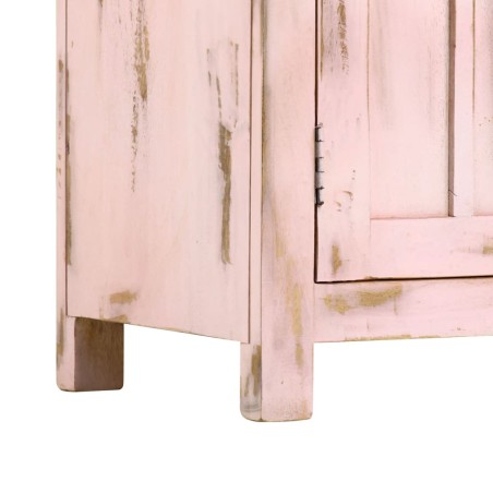 Buffet Rose clair 110x35x70 cm Bois de manguier massif