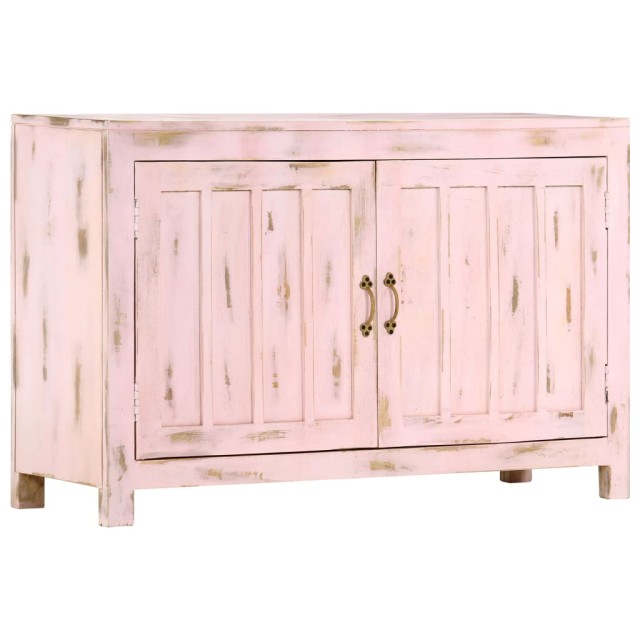 Buffet Rose clair 110x35x70 cm Bois de manguier massif