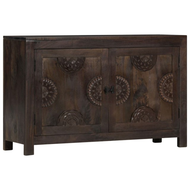 Buffet avec dessin sculpté 110x35x70 cm Bois de manguier massif