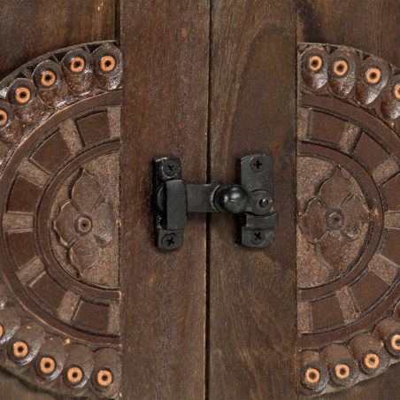 Buffet avec dessin sculpté 110x35x70 cm Bois de manguier massif