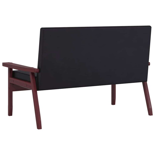 Canapé à 2 places Noir Similicuir