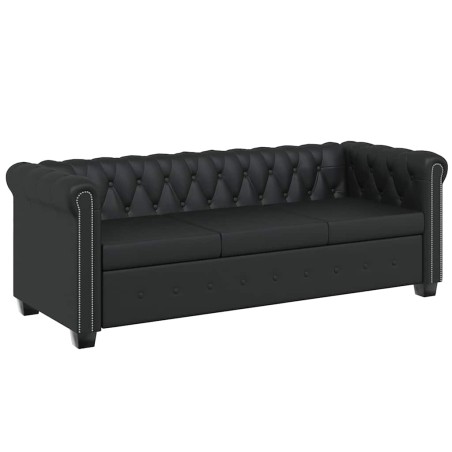 Canapé Chesterfield à 2 places et à 3 places noir