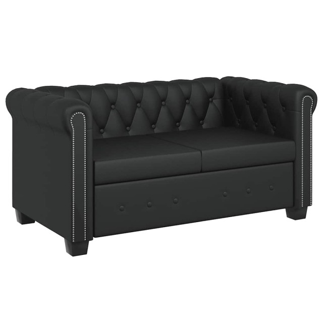Canapé Chesterfield à 2 places et à 3 places noir