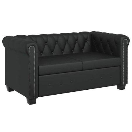 Canapé Chesterfield à 2 places et à 3 places noir