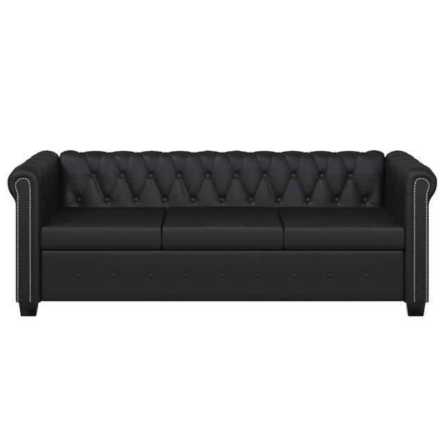 Canapé Chesterfield à 2 places et à 3 places noir