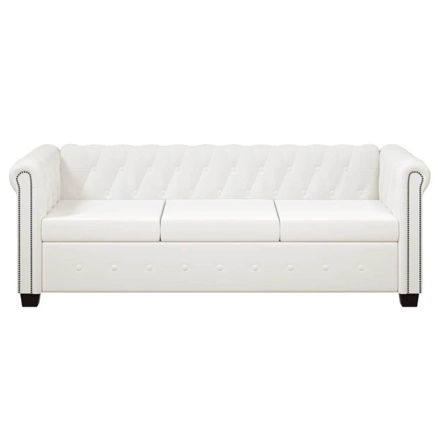 Canapé Chesterfield à 2 places et à 3 places blanc