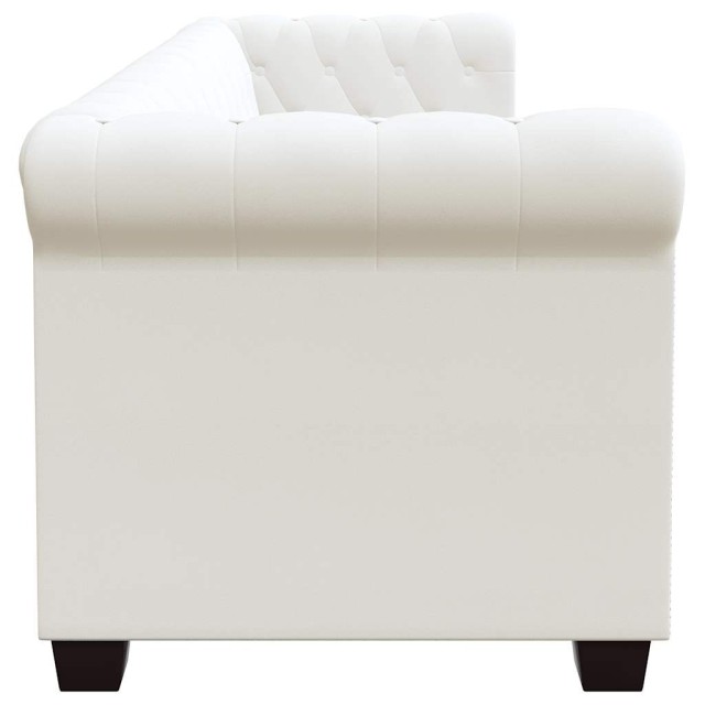 Canapé Chesterfield à 2 places et à 3 places blanc