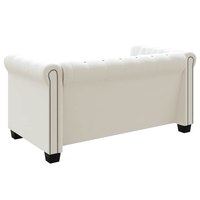 Canapé Chesterfield à 2 places et à 3 places blanc