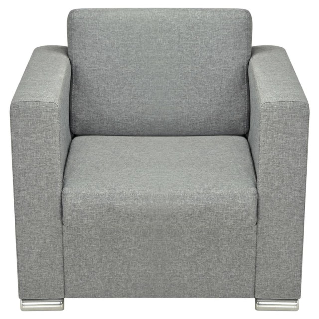 Ensemble de canapés trois pièces Tissu Gris clair