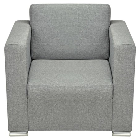 Ensemble de canapés trois pièces Tissu Gris clair