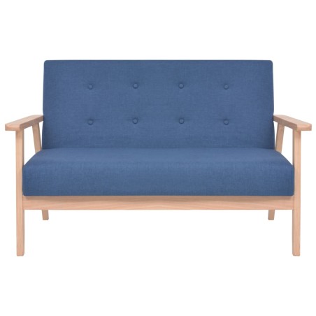 Ensemble de canapé 2 pcs Tissu bleu