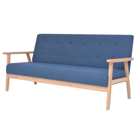Ensemble de canapé 2 pcs Tissu bleu 2
