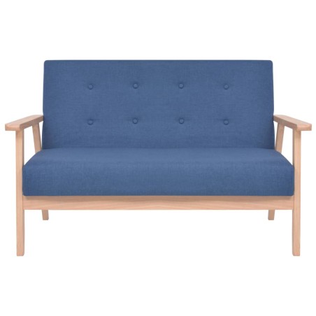 Ensemble de canapé 2 pcs Tissu bleu