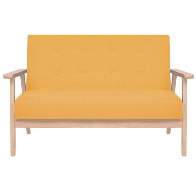 Ensemble de canapé 3 pcs Tissu jaune