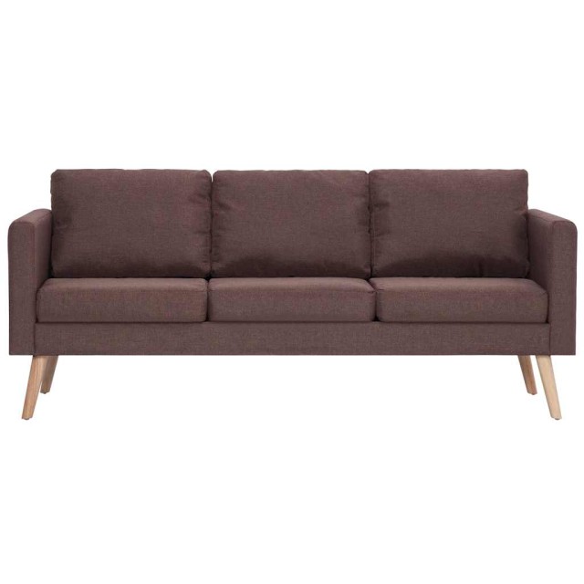 Ensemble de canapé 2 pcs tissu marron