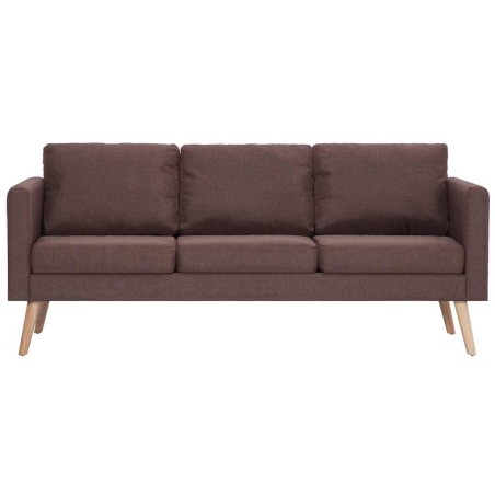 Ensemble de canapé 2 pcs tissu marron