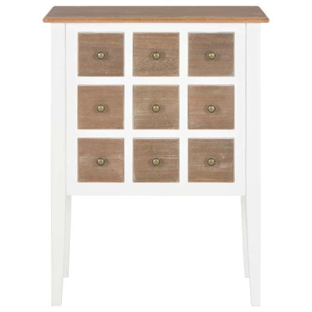 Buffet Blanc 54x30x80 cm Bois massif