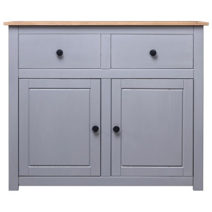 Buffet Gris 93x40x80 cm Pin solide Assortiment Panama 2