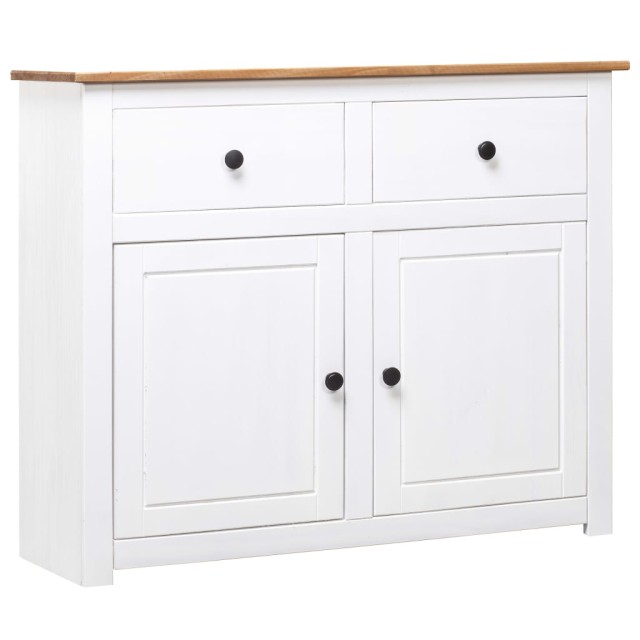 Buffet Blanc 93x40x80 cm Pin Gamme Panama