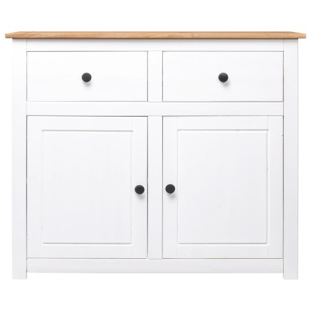 Buffet Blanc 93x40x80 cm Pin Gamme Panama 2