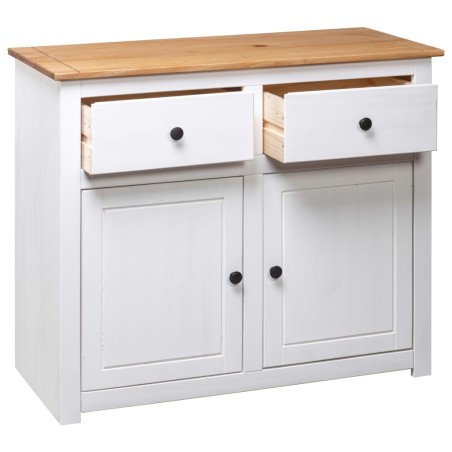 Buffet Blanc 93x40x80 cm Pin Gamme Panama