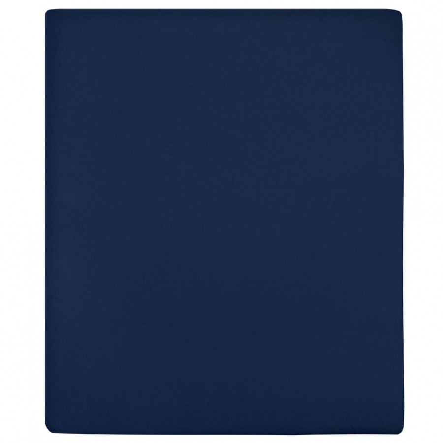 Drap-housse Jersey Bleu marine 90x200...