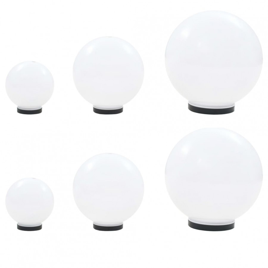 6 pcs Jeu de lampe boule à LED PMMA...