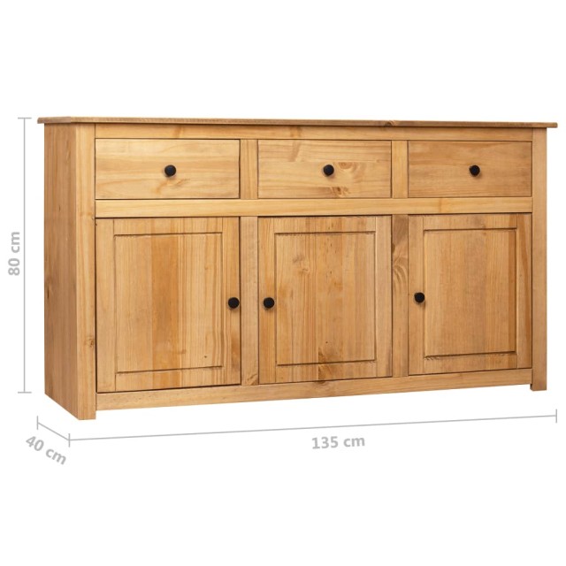Buffet 135x40x80 cm Pin solide Assortiment Panama