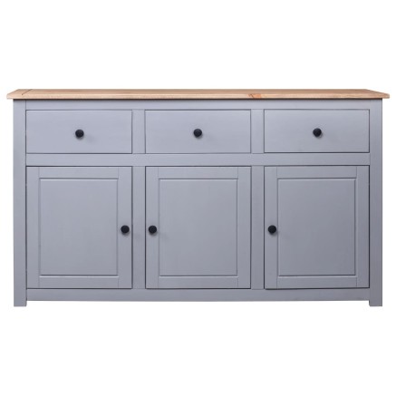 Buffet Gris 135x40x80 cm Pin solide Assortiment Panama 2