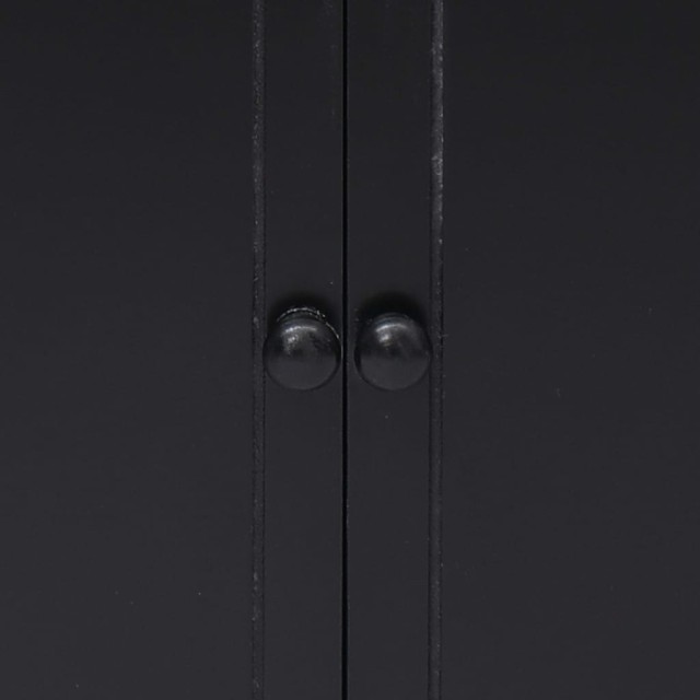 Armoire latérale Noir 60x30x75 cm Bois de Paulownia