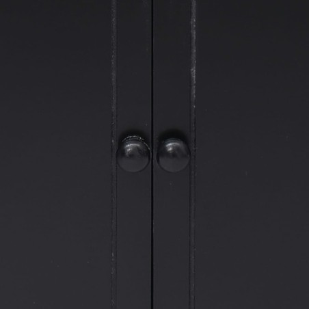 Armoire latérale Noir 60x30x75 cm Bois de Paulownia