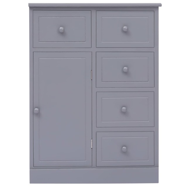 Buffet avec 10 tiroirs Gris 113x30x79 cm Bois