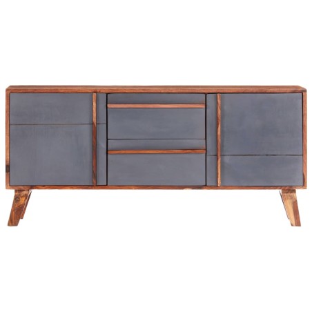 Buffet gris 120x30x55 cm bois massif