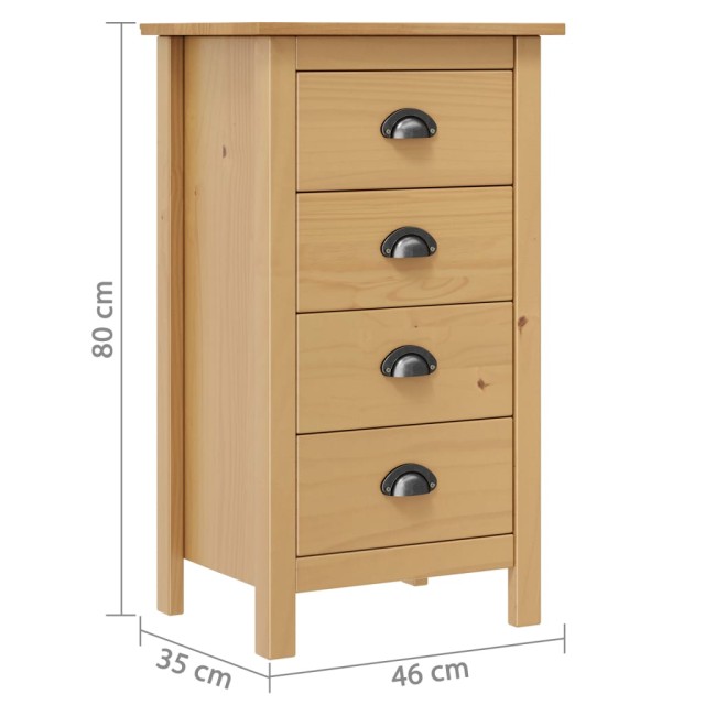 Buffet Hill 46x35x80 cm Bois de pin solide
