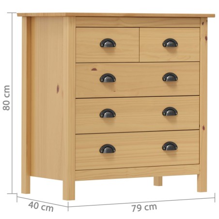 Buffet Hill 79x40x80 cm Bois de pin solide