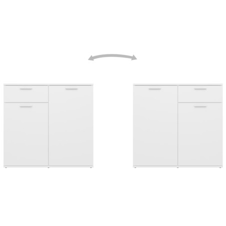 Buffet Blanc 160x36x75 cm Bois d'ingénierie