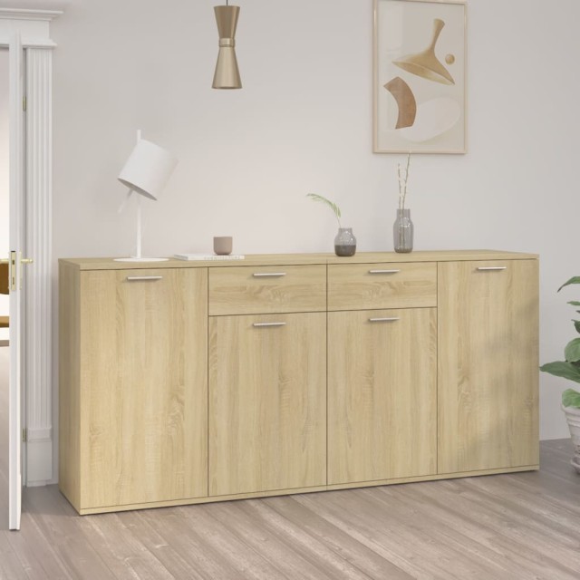 Buffet Chêne sonoma 160x36x75 cm Bois d'ingénierie