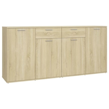 Buffet Chêne sonoma 160x36x75 cm Bois d'ingénierie 2