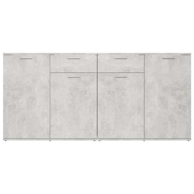 Buffet Gris béton 160x36x75 cm Bois d'ingénierie